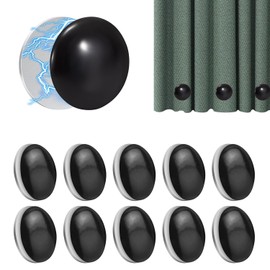Pack of 10 Shower Curtain Weights Shower Curtain with Magnet Magnetic Curtain Round Magnetic Shower Curtain Weights Attachment Black