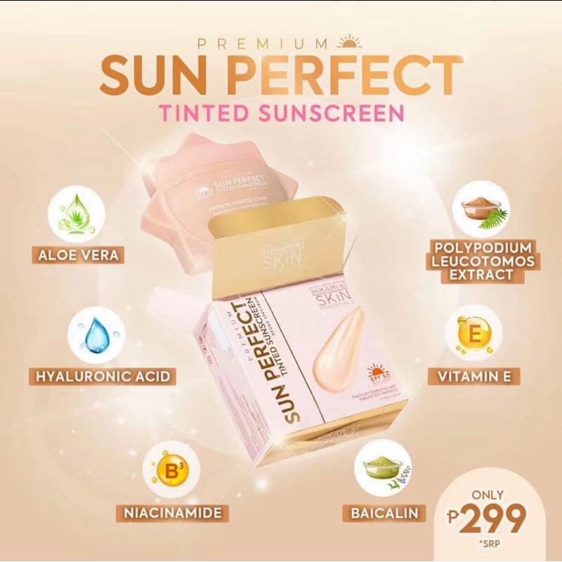 Hikari Skin Premium Sun Perfect Tinted Sunscreen, SPF 45, Skin