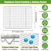 Homikit 2 Pack Cooling Rack Set, 8.7" x 6.3" Stainless
