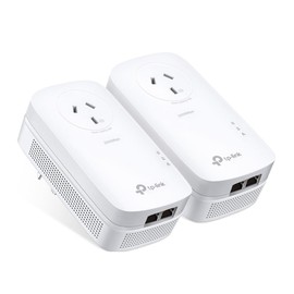 TP-Link AV2000 Gigabit Passthrough Powerline Starter Kit, Powerline Adapter, 2-Port Gigabit Ethernet, Gaming & HD Video Streaming, MIMO, No Configuration Required, AU Plug (TL-PA9020P KIT)