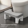 Foldable Toilet Stool Squat Adult, 7" Height Adjustable Poop Stool