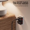 [ETL Listed] Cable Matters 3-Pack Grounded Outlet Switch with On