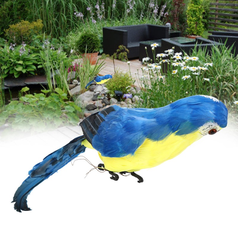 45cm Simulation Parrot Artificial Bird Decor Feather Crafts Gardening Props