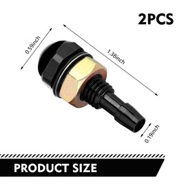 lekudo 2 PCS Car Front Windshield Washer Nozzle Replacement Kit, Alloy Durable Rust-proof Integrated Mist Spray Accessories, Wiper Cleaning Nozzle with Sealing Ring, Universal for Most Cars (Black)