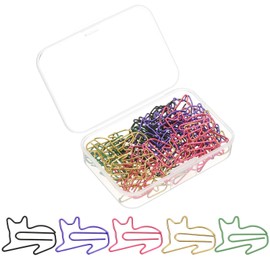 PATIKIL 50pcs Paper Clip, Cat Shape Paper Clip Small Cute Rust-Proof Metal Strong Durable Bulk for Office Home, 32mm, 5 Color