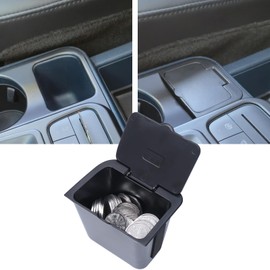 TOPINSTALL Center Console Coin Holder Compatible with 2022-2025 Ford Maverick Accessories, Console Flip-Top Coin Storage Box, Maverick Console Organizer ABS Plastic Insert Accessories