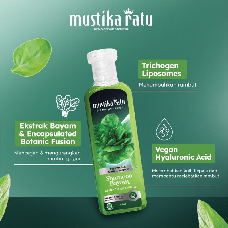 Mustika Ratu Original Mustika Ratu Shampoo Bayam , Shampoo Merang