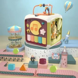 Cubo Actividades Montessoris Moon Luces Sonido Niño 0-3 Años                                                                                          