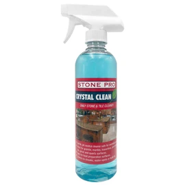 Stone Pro Crystal Clean - Granite and Marble Daily Cleaner, Cleans and Reinforces Sealant, Safe, Streak free, NO Rinse use on Windows, Mirrors & Glass (16 Fl Oz Ready to Use) (16 Fl Oz)