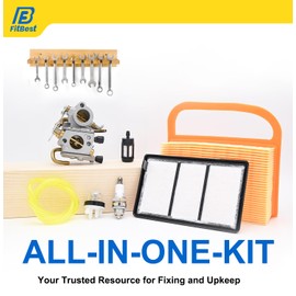 FitBest Carburetor with Air Filter for Stihl TS410 TS420 Concrete Cut-off Saw, Replaces part number 4238 120 0600 4238-120-0600 Zama C1Q-S118 C1Q-S118D, Restores Smooth Idle & Quick Start