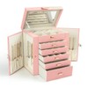 KAMIER Jewelry Box for Women, 6-Layer Large Jewelry Organizer Box
