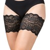 Bandelettes Sexy Anti-Chafing, Elastic Thigh Bands, Prevent Friction - Black