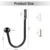 2PCS Curtain Tie Backs Hooks, Curtain Tie Backs Black, Metal