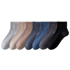 CARAMELLA 530447 Socks, 92.7% Cotton, 92.7% Cotton, 92.7% Cotton, 7 Pairs Set, Short Socks, Men's, Women's, Non-stuffy, Casual, Cute, Stylish, Anti-Slip, Deodorizing, multicolor