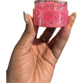 BG Accessories Handmade Glitter Hair Gel Hot Pink Sparkly Pink Hair Gel Skin Safe 2oz Fine
