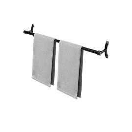 Towel Bar 24 Inch for Bathroom， Rustproof Matte Black Towel Rod ，Sturdy Towel Rack Wall Mounted, Towel Holder Modern Home Decor