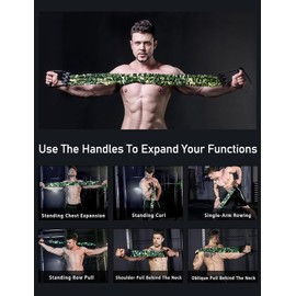 2025 New Natural Latex 3-HoleResistance Stretcher,Chest Expander with Handles & Foot Cover | High Elasticity Tear Resistant | Full Body Workout for Men Home Gym, Yoga Fitness Strength Training (1 PCS)