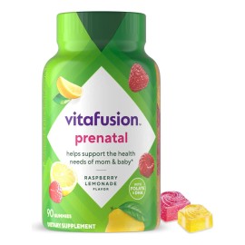 Vitafusion Multivitaminico Embarazo Vitaminas Prenatales 90 Gomitas Acido Flico 50mg Dha Vitamina A C D y E                                           