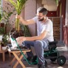 Garden Cart,Outdoor Rolling Garden Scooter with 4 Wheels & Adjustable