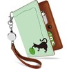 Pretimo Cat Cat Silhouette Cute Bifold Reel Strap Pass Case,