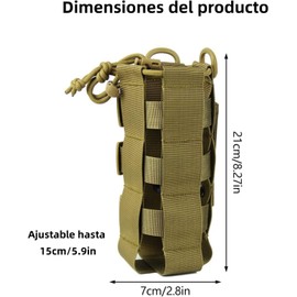 THJOPOKEEL Soporte Ajustable para Botella de Agua con Correa Ajustable para Botella de Agua Tactic Molle con cordón para Senderismo y Viajes