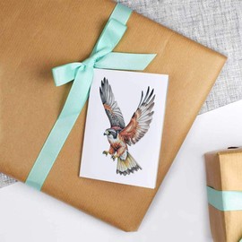 Azeeda 4 x 'Falke bereit, seine Beute zu fangen' Geschenkanhänger (GI00087846)