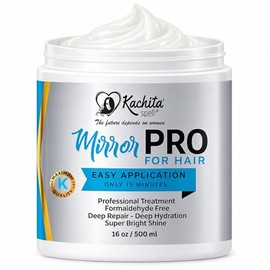 Tratamiento Capilar Kachita Spell, Mascarilla MirrorPRO de 16 oz, sper brillo intenso, mascarilla capilar rejuvenecedora para cabello seco yo daado,  