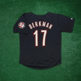 Majestic Lance Berkman 2001 Houston Astros Men's Alternate Black Jersey w/ 40th Patch - M