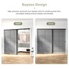 EaseLife 8FT/96in Bypass Double Sliding Pocket Door Hardware Kit, Aluminum,
