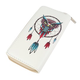 DonDon Women's Owl Purse Beige