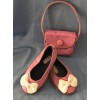 Set of custom made leather doll shoes and purse