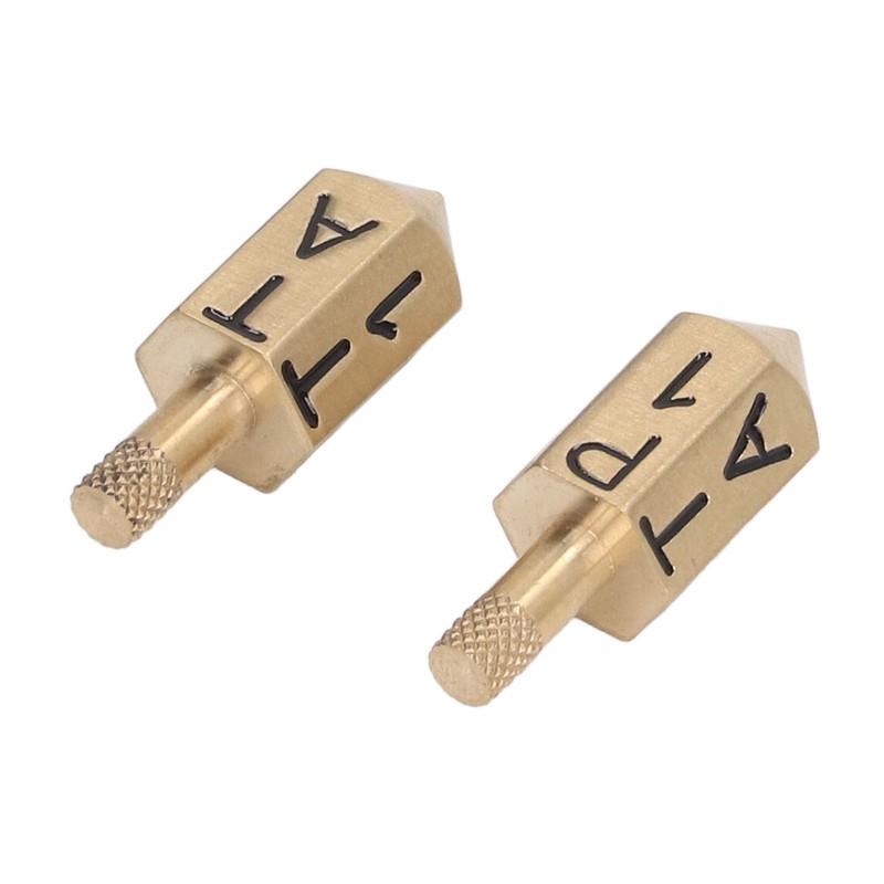 2PCS 6 Sides Rotary Dice with Shank Solid Metal Gyroscope