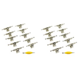 Geroosaty 20 Pcs 29mm Fingerboard Trucks Finger Skateboard Deck with Nuts with Spanner Screwdriver for Finger Skateboards