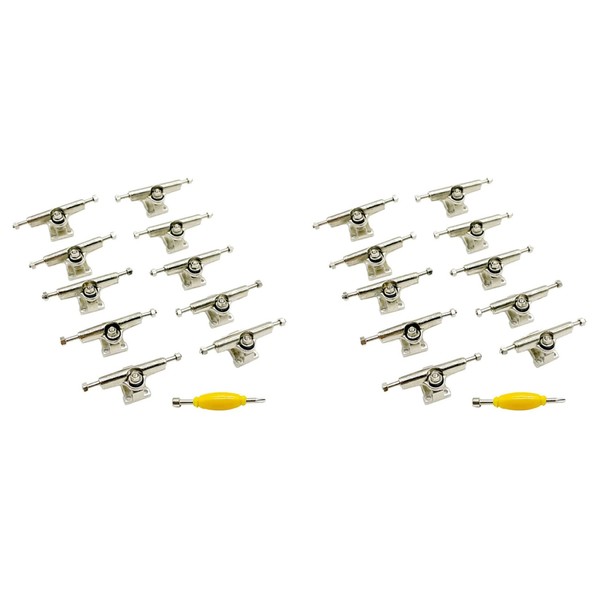 Geroosaty 20 Pcs 29mm Fingerboard Trucks Finger Skateboard Deck with