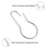 12 Stainless Steel Shower Curtain Hooks - Rust-resistant, easy-to-install curtain