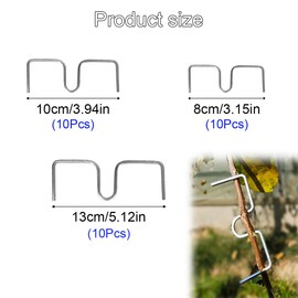 AOMAIGAD 30 Stück Aststütze für Obstbäume,(8/10/13CM) M-Förmiger Astspreizer,Astklammern Metall für Gartenzweige,Astzieher Astspreizer für Obstbäume,Astbiegewerkzeug Zum Formen von Obstbaumzweigen