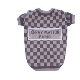 Everything Chic Designer Dog Clothes Sweater Shirt Outfit Small XS Teacup Cute Dogs Puppies French Bulldog Dachshund Chihuahua Cats Maltese Boy Girl (XX-Large, DamierParis)