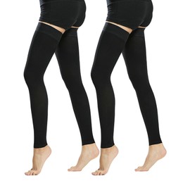 Evolyline 2 Pairs of Medical Compression Stockings for Men and Women, 20-30 mmHg, Class II Thigh Long Support Stockings, Compression Socks for Air Travel, Graduated Support for Varicose Veins