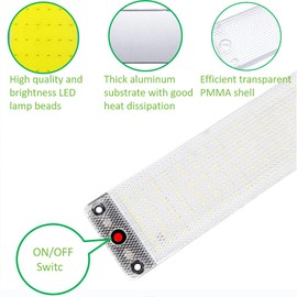 12V/24V RV Interior Light 108LEDs 12W LED Light Bars RV Ceiling Dome Light Fixture With Switch for Car Trailer Camper Boat Motorhome Cabinet Lighting (2 PACK)