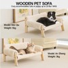 MEWOOFUN Cat Couch Bed, Pet Sofa for Indoor Cats Wooden