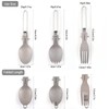 Aomiun Camping Utensil Set, Titanium Plate and Folding Fork Spoon