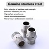 NASHRIO Shower Hose Extender - 3pcs Stainless Steel Connector Hex