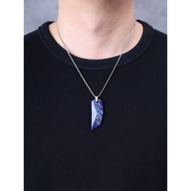 COAI Gemstones Wolf Tooth Necklace, Sodalite, Sodalite