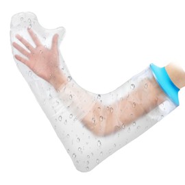 Divvsck Waterproof Arm Cast Cover for Adult Shower,Long Full Protector Cover Soft Comfortable Watertight Seal to Keep Wounds Dry Bath Bandage Broken Hand,Wrist,Finger,Elbow (Adult Long)