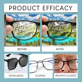 Eyeglass Lens Enhancer - Clears and Shields Eyeglass Lenses, Formulated for Diminishing Scratches and Clarifying Glass, Infused with Protective Lens Elements