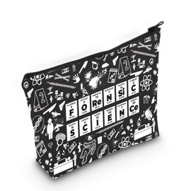 MEIKIUP Forensic Scientist Gift Forensic Scientist Makeup Bag Science Major Gift Criminologist Zipper Bag for Forensics Teacher (Forensic bag)
