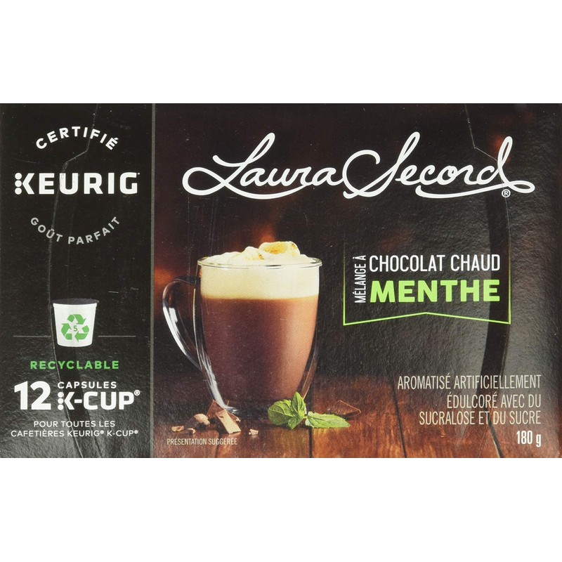 Laura Secord Mint Hot Chocolate Mix for Keurig K-cup, 12