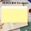 CINSOEN 50 Pack Light Yellow #10 Business Envelopes, Standard Envelopes