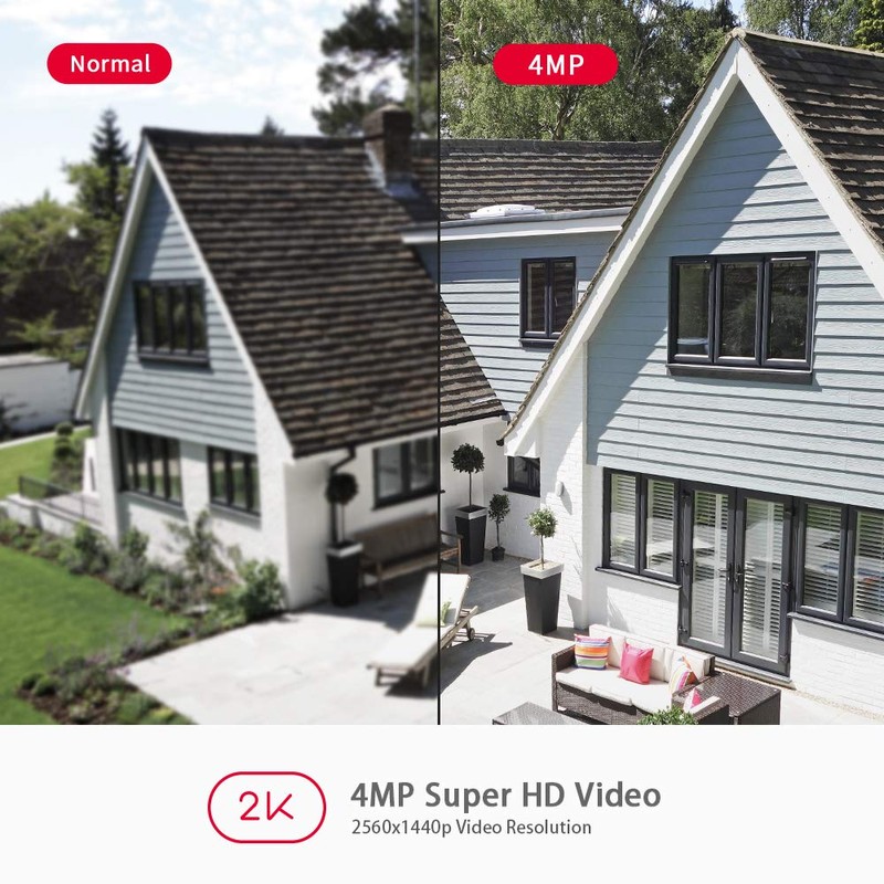 Foscam G4P 4MP Outdoor WiFi Security Camera, Human Detection Alerts,