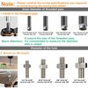2 Inch Caster Wheels 1/2"-13x1 Threaded Stem Casters Set of
